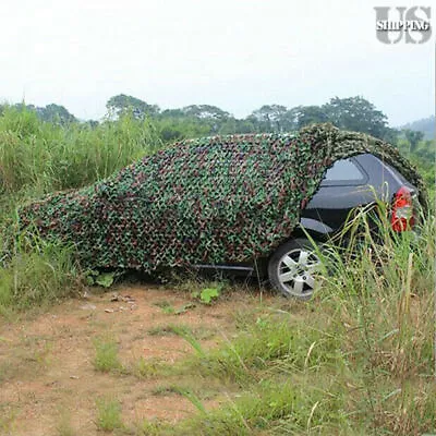 Military Camouflage Netting Hunting Camo Camping Army Net Woodland Desert Leaves • $32.99