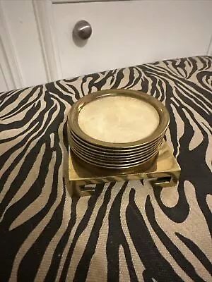 Vintage Brass Coaster Set • $15