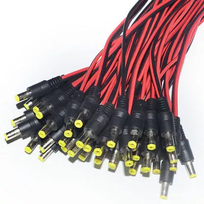 10Pcs 12V 5.5x2.1mm Male DC Power Socket Jack Plug Connector Cable Wire • $3.69