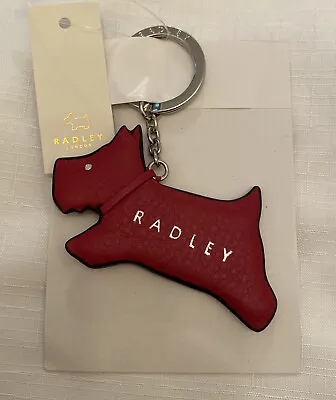 £14.99 • Buy Radley ‘Jump’ Leather Keyring Red New Scottie Dog