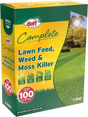 Doff Complete Lawn Feed Weed & Mosskiller 100 Sq M 3.2kg • £14.99