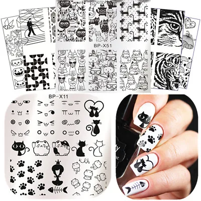 BORN PRETTY Nail Stamping Plate Nail Art Stamp Stencil Template DIY Tool • $1.96