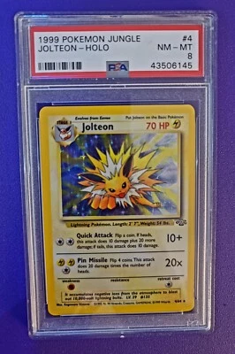 $8.50 • Buy Pokemon [PSA 8] 1999 Jungle Jolteon Holo 4/64 Unlimited (STG118)