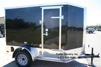 $3695 • Buy NEW 2023 5 X 8 V-Nose Enclosed Cargo Motorcycle Trailer Ramp Door & Side Door