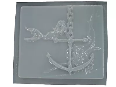 $43 • Buy Mermaid Anchor Plaque Plaster, Concrete Mold 7154 Moldcreations