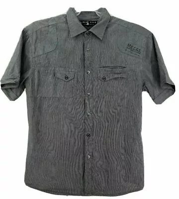 Marc Ecko Men's Career Formal Button Down Pinstripe Dress Shirt Size Large Gray • $2.99