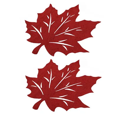  6 Pcs Thanksgiving Placemats Maple Leaf Table Pad Harvest Shaped Felt • $10.74