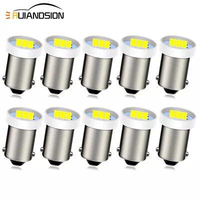 10pcs Non-polarity White BA9S T4W 7020 3 LED Dome Map Light Side Marker Bulb 6V • $7.99