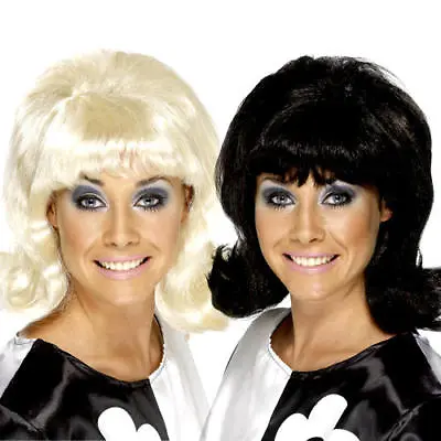 £16.99 • Buy 1960s Hairspray Flick-Up Wigs Ladies Fancy Dress Retro Adults Costume Accessory