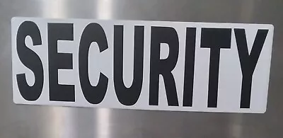 Security Black & White Car Door Magnets Vinyl Magnetic Signs 18 X6  - Qty 2 • $16.95