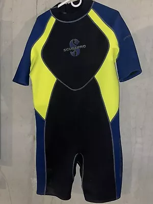 ScubaPro Profile 2.5mm Shorty Wetsuit Men’s XXXL Colors - Blue Yellow Black • $19.99