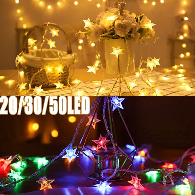 £5.01 • Buy LED Star Lights Garden Fairy String Battery Micro Wedding Party Bedroom Decor