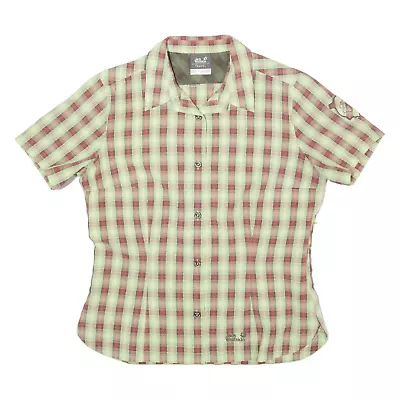 JACK WOLFSKIN Womens Shirt Green Check UK 10 • £14.99