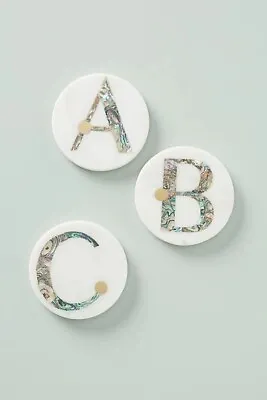 Anthropologie Gwen Monogram Coaster Letter 'B' Abalone • $5.08