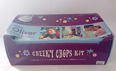 Jamie Oliver Royal Worcester Cheeky Chops Kit Kids Cutlery Set 2000s Rare • £24.99