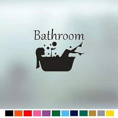£2.35 • Buy Bathroom Wall Sticker Vinyl Removable Art Mural Home Room Toilet Door Decal