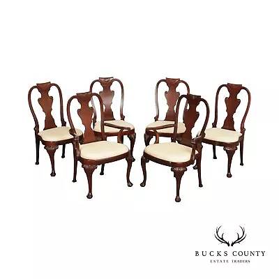 Baker Furniture Historic Charleston Collection Set Of Six Mahogany Dining Chairs • $1895