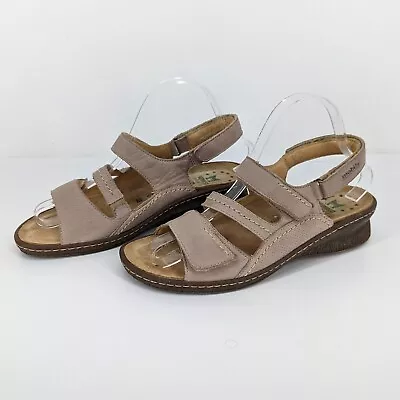 Mephisto Mobils Air Relax Sandals Womens 7.5 US 38 EU Strap Back Beige Leather • $40.80