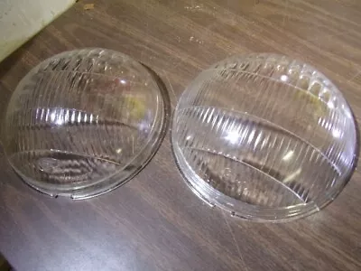 Vintage 1936 Ford Car Twolite Clear Glass Headlight Lens Matching Pair 8 1/16  • $40