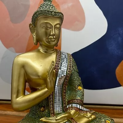 Colorful Sitting Buddha Statue 10  Meditation Room • $51