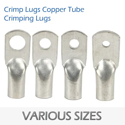 £169.59 • Buy 10mm2 COPPER TUBE TERMINALS CRIMP LUGS BATTERY WELDING CABLE LUG RING CRIMP
