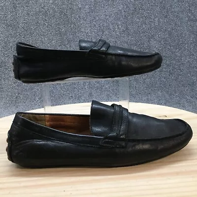 Born Shoes Mens 11 Loafer Black Leather Slip On Casual Round Toe Comfort Low Top • $25.89