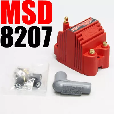 MSD 8207 Ignition Coil Blaster SS E-Core Square Epoxy Red 40000 Volts New  • $82.95