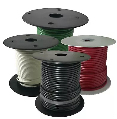 Electrical Primary Copper Wire 8 Gauge 25 100 & 500 FT Lot - 4 Colors - USA Made • $45.03