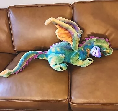 Melissa & Doug X-LARGE Dragon Stuffed Plush Lifelike Fantasy Princess Decor Toy • $59.99