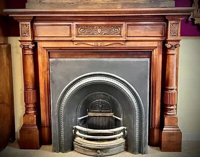 Large Victorian Fire Surround With Cast Insert  • £2995