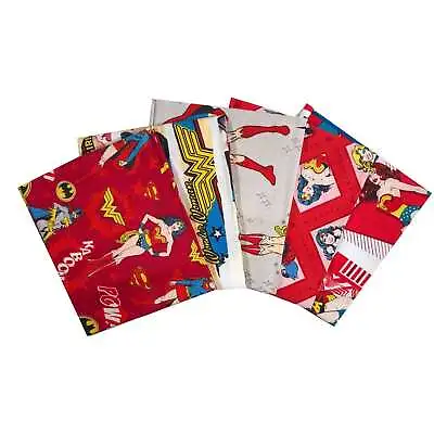 DC Heroines: Wonder Woman And Batman Girls Boys Kids Superhero Bundle Of 5 Fat Q • $38.17