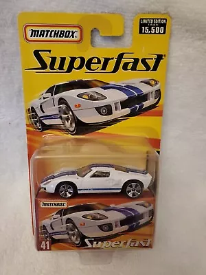 2005 Matchbox Superfast #41 White Ford GT Limited Edition 1 Of Up To 15500 New • $9.95