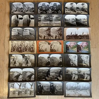 Antique Stereoscope Cards American Nature Scenes Lot Of 21 Cards • $10