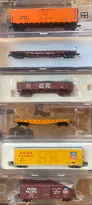 N Scale Union Pacific UP Gondola Reefer Box Flat Car Runner Pack Set 6RD# • $80