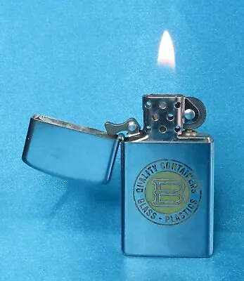 $19.99 • Buy Collectable Vintage 1972 Bright Chrome Slim Advertising Zippo Lighter. Working!