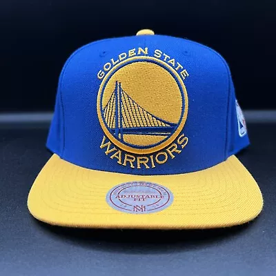 NBA Golden State Warriors Snapback Hat Cap SZ XL Mitchell & Ness Logo New W/Tags • $25