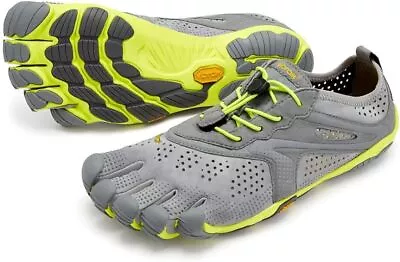 Vibram FiveFingers V-Run Size US 6.5-7 M EU 36 Women's Running Shoes Grey/Yellow • $109.99