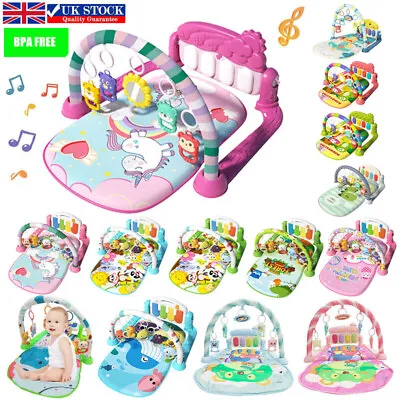 Baby Activity Play Gym Sensory Toys Playmat Crawling Mat Music & Lights Piano/ • £20.59