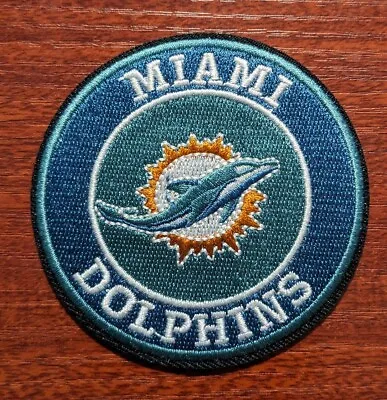 Miami Dolphins Patch 3  NFL Football The Phins Embroidered Iron On Patch • $5