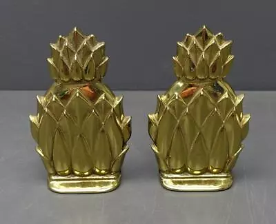 1 Pair/2pc Virginia Metalcrafters Newport Brass 6.5  Pineapple Bookends • $39.99