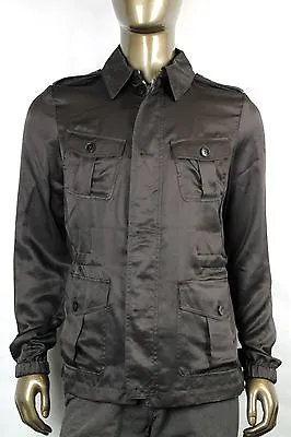$1950 NEW Authentic Gucci Mens Silk Windbreak Jacket Blouse Brown 337454 2011 • $449.99
