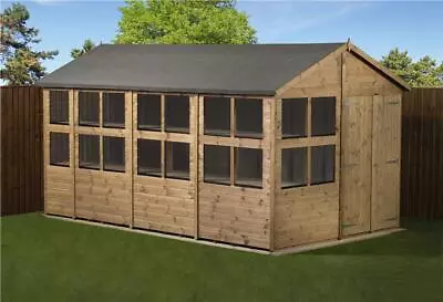 Empire Apex Potting Shed Wooden 8x14 Double Door Wooden 8ft X 14ft • £1450