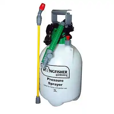 3 Litre Garden Pressure Sprayer Weed Spray Bottle Hand Pump Water Plant Chemical • £12.45