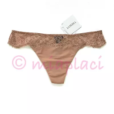 NWT La Perla Tearose Thong Panty #19493 Brown Medium • $60