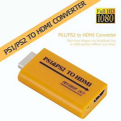 £8.67 • Buy HDTV HD1080P Output PS1 PS2 To HDMI Converter Adapter With USB Cable A3GK