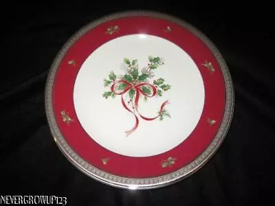 Vhtf Mikasa Holiday~christmas~palatial Holly Platinum 9  Salad/dessert Plate~euc • $57.91