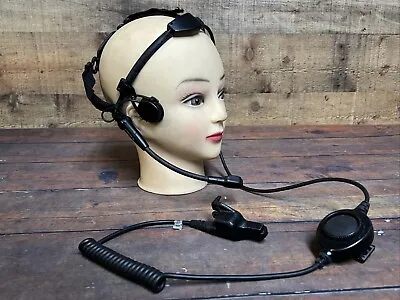 Used Good Condition Motorola Rugged Temple Transducer Headset RMN5049A With PTT. • $29.99