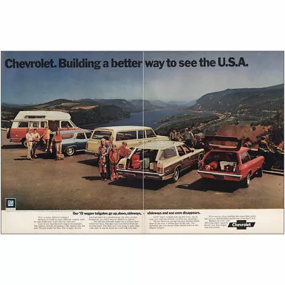 1972 Chevrolet: Wagon Tailgates Go Up Down Sideways Vintage Print Ad • $8.50