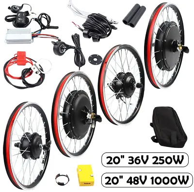 20  EBike Bicycle Conversion Kit 250/1000W Electric Front / Rear Wheel Hub Motor • $177.66