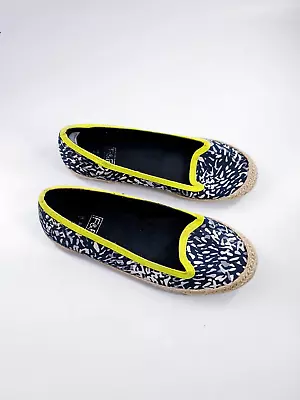 F&F Size 3 (36) Black Patterned Espadrilles Slip On Flat Canvas Ballet Pumps • £8